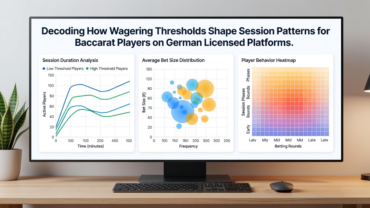 Detaillierte Darstellung von Sitzungsmustern unter Einfluss von Wettanforderungen bei Baccarat