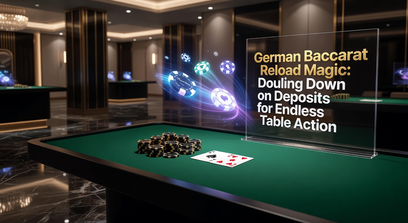 Baccarat-Tisch mit Reload-Bonus-Symbolen und verdoppelten Chips in einem deutschen Online-Casino