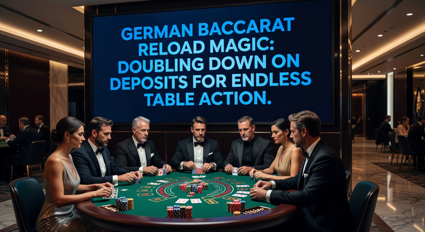 Live Baccarat Dealer verteilt Karten mit Reload-Bonus-Overlay und verlängerter Session-Zeit