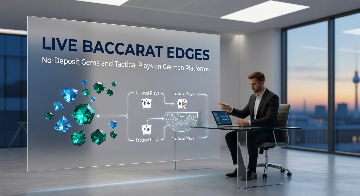 Live Baccarat Tische mit Dealern in Echtzeit auf einer deutschen Online-Plattform, beleuchtet von professionellem Studio-Licht